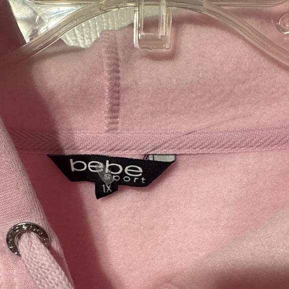 Bebe Light Pink Hoodie with Silver Accents - Picture 3 of 3